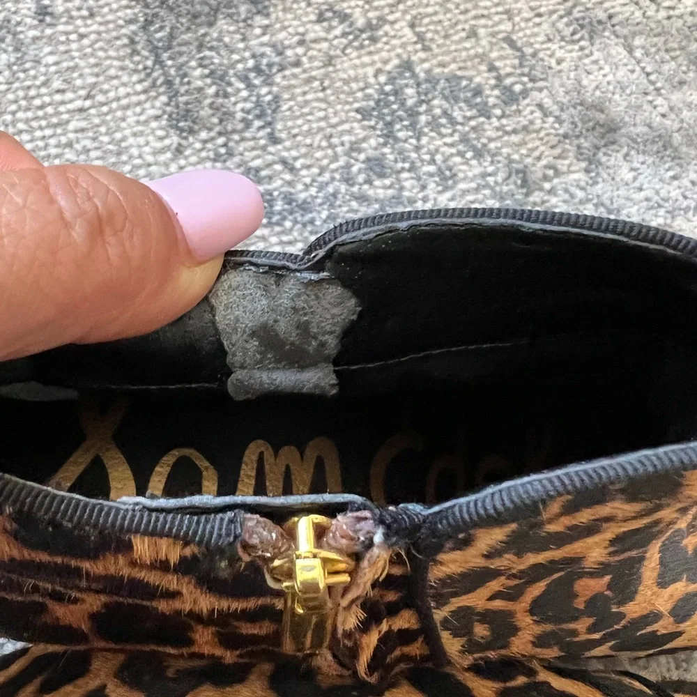 Sam Edelman Petty Leopard Brahma Ankle boots 8.5